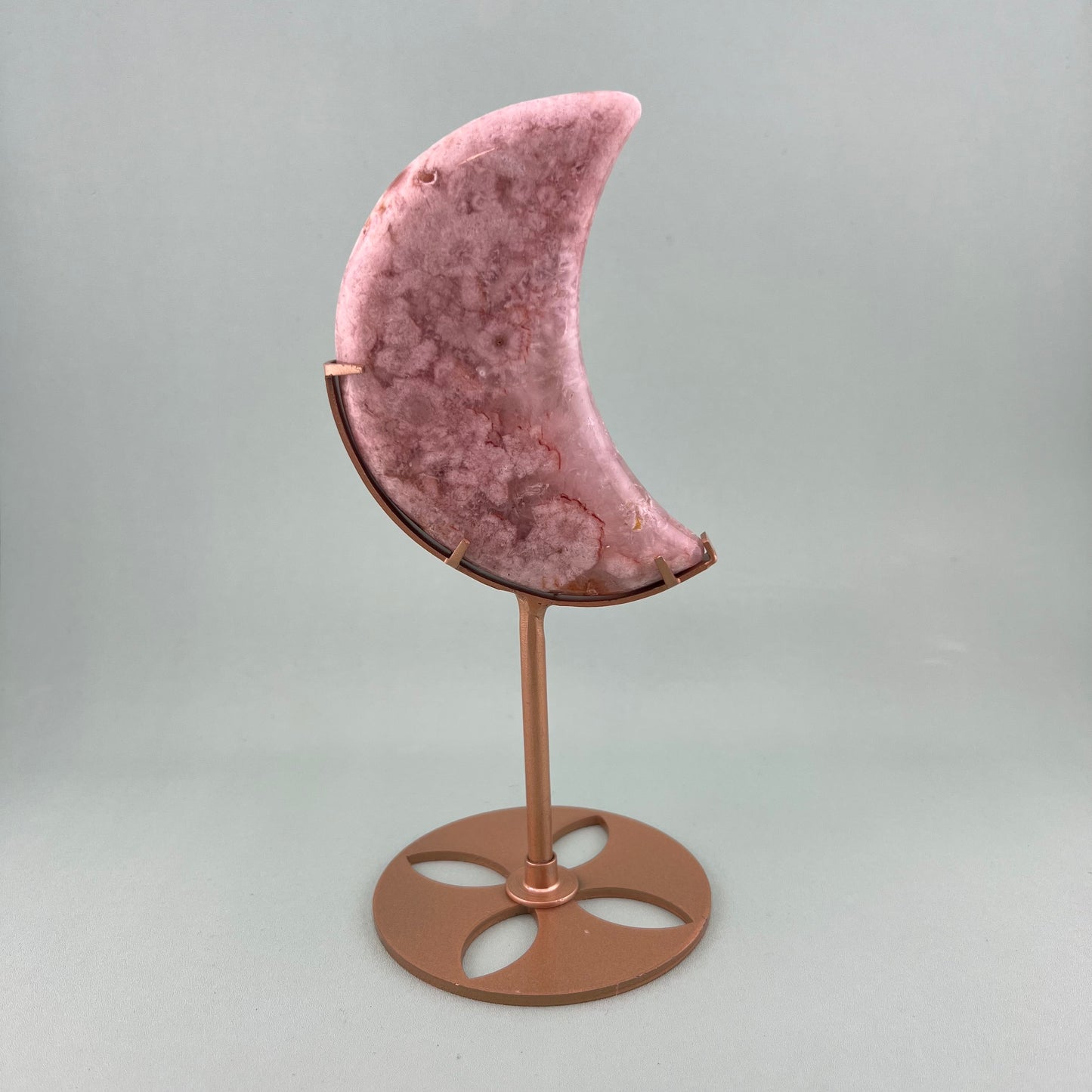 Pink Amethyst Flower Agate Moons