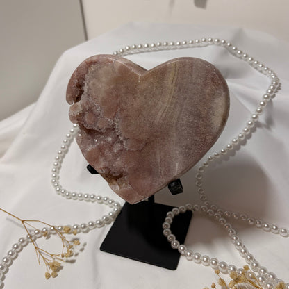 Pink Amethyst Heart - Piece D