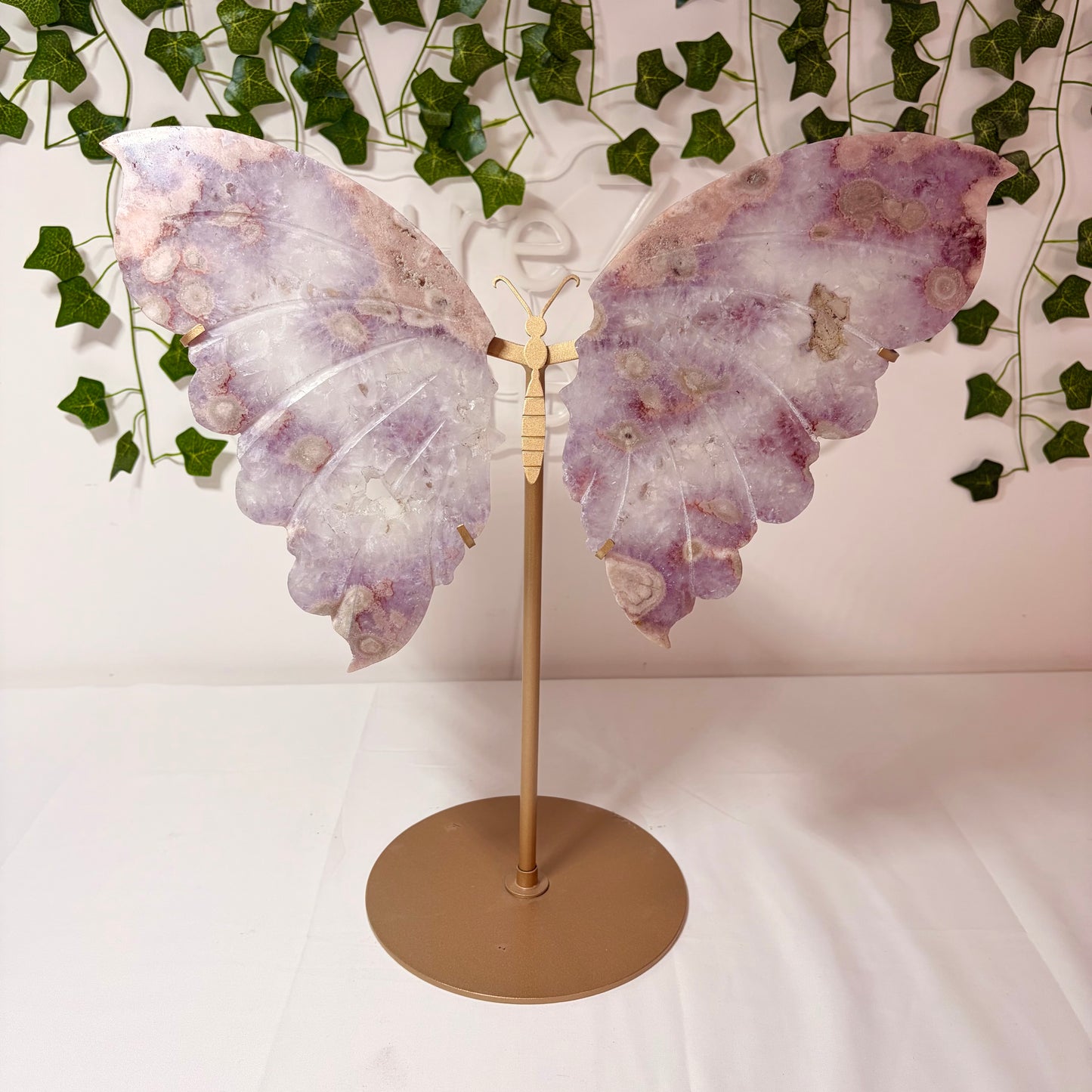 Pink Amethyst Butterfly Wings XL Size