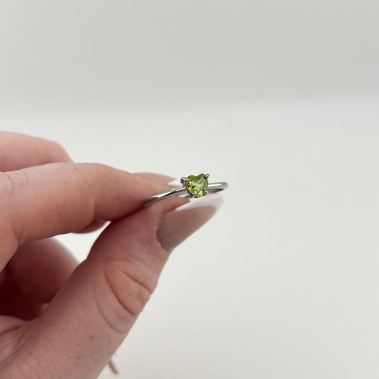 S925 Peridot Ring