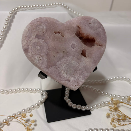 Pink Amethyst Heart - Piece A