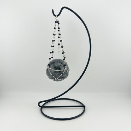Hanging Crystal Sphere Display Stand from PureZen Minerals, view 1