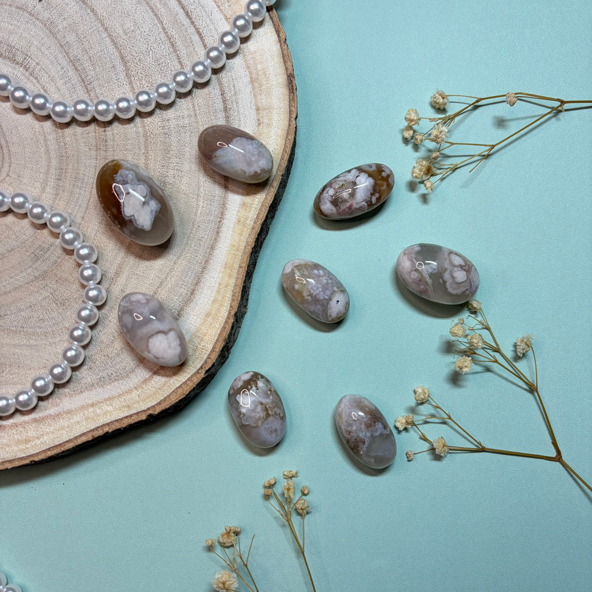Flower Agate Tumbles
