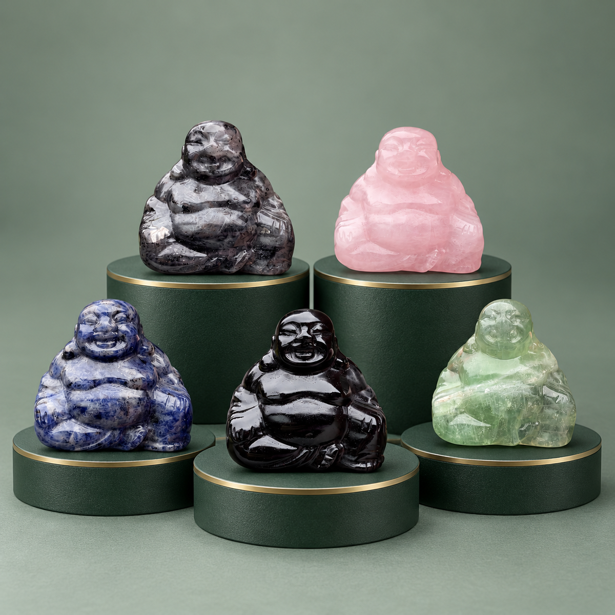 Laughing Buddha Crystal Carvings – Choose Your Own