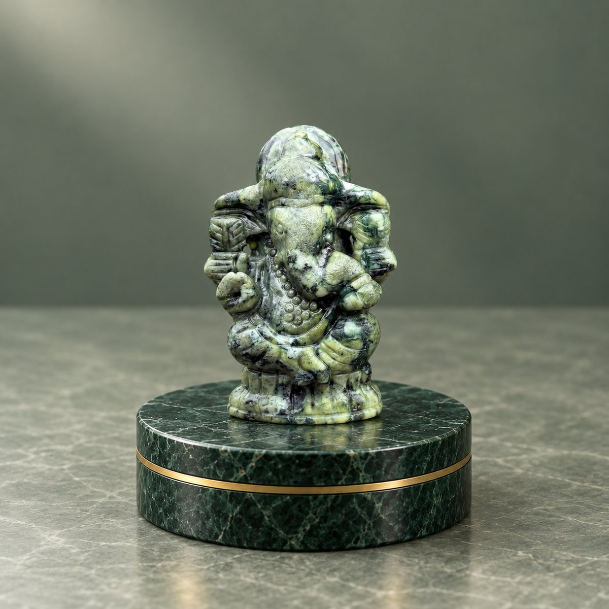 Serpentine Ganesh Carving – 7cm