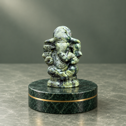 Serpentine Ganesh Carving – 7cm