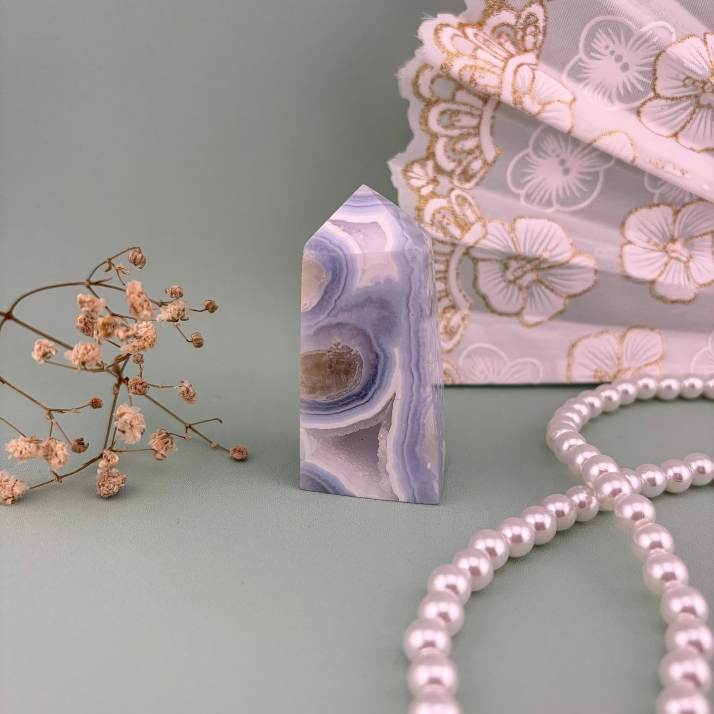 Blue Lace Agate Tower
