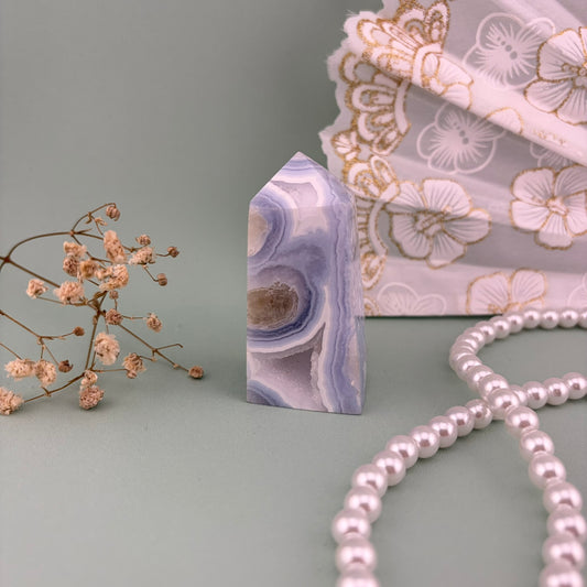Blue Lace Agate Tower