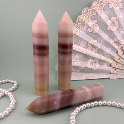 Pink Onyx Crystal Towers from PureZen Minerals, view 1