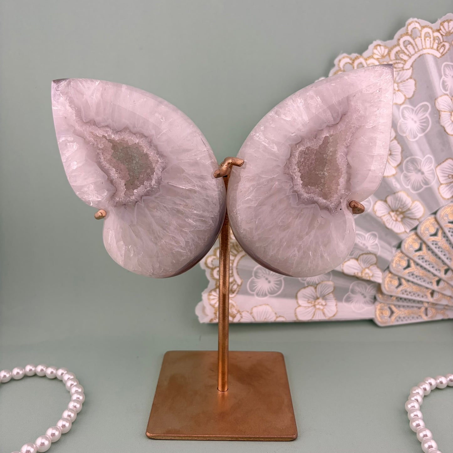 Brazilian Agate Butterfly on Custom Stand
