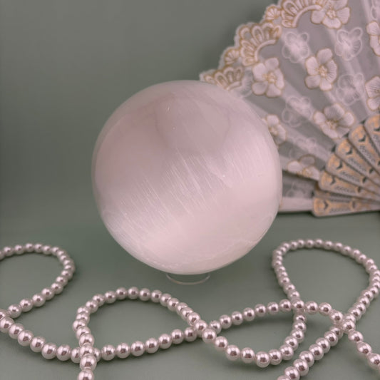 XL Satin Spar Sphere