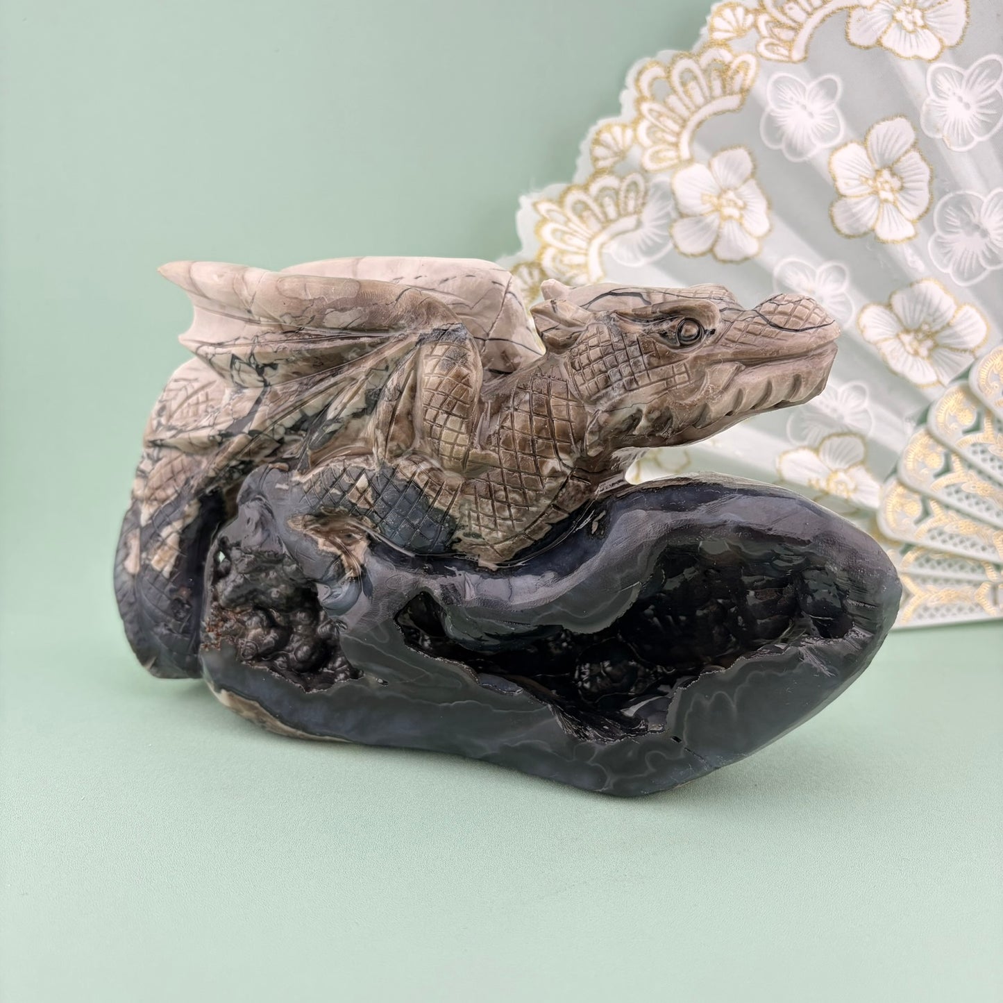 Volcano Agate Dragon