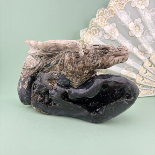 Volcano Agate Dragon
