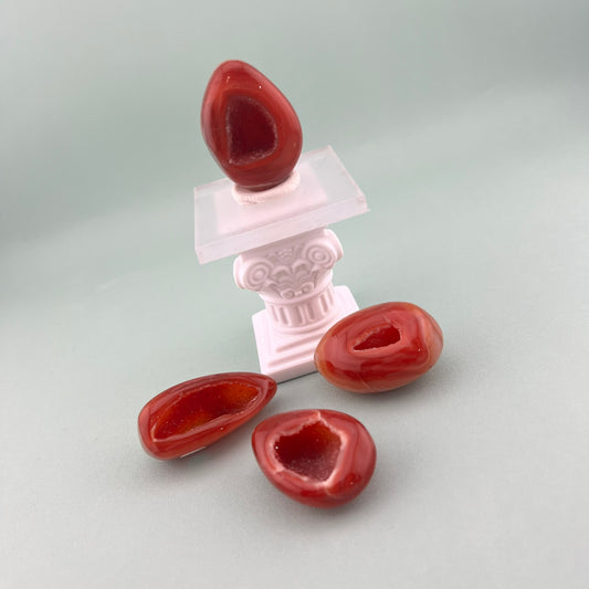 Carnelian Druzy Eggs