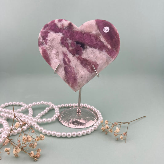 Pink Tourmaline Heart