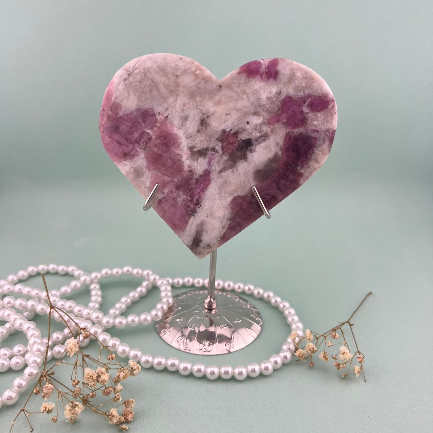 Pink Tourmaline Heart