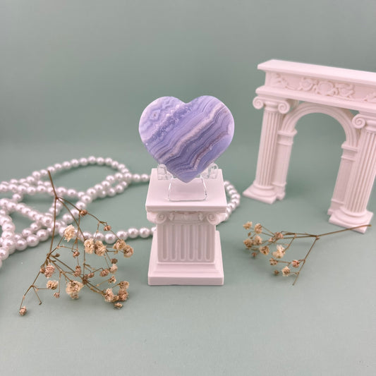 Blue Lace Agate Heart B