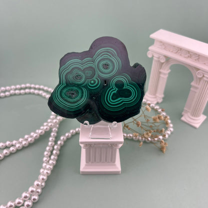 Malachite Slab – Piece A from PureZen Minerals, view 2