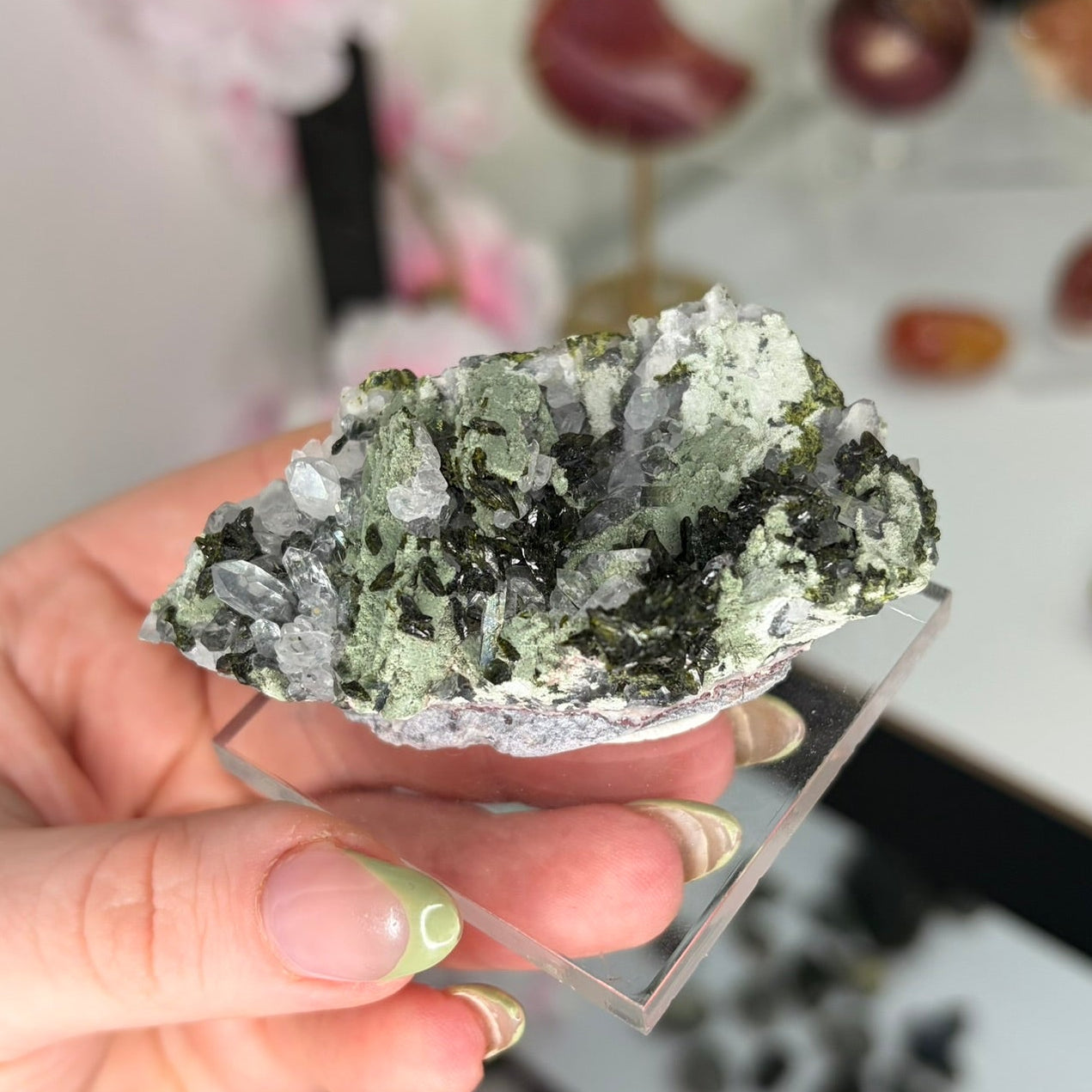 Epidote with Quartz Specimen