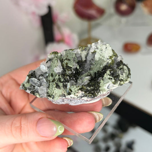 Epidote with Quartz Specimen