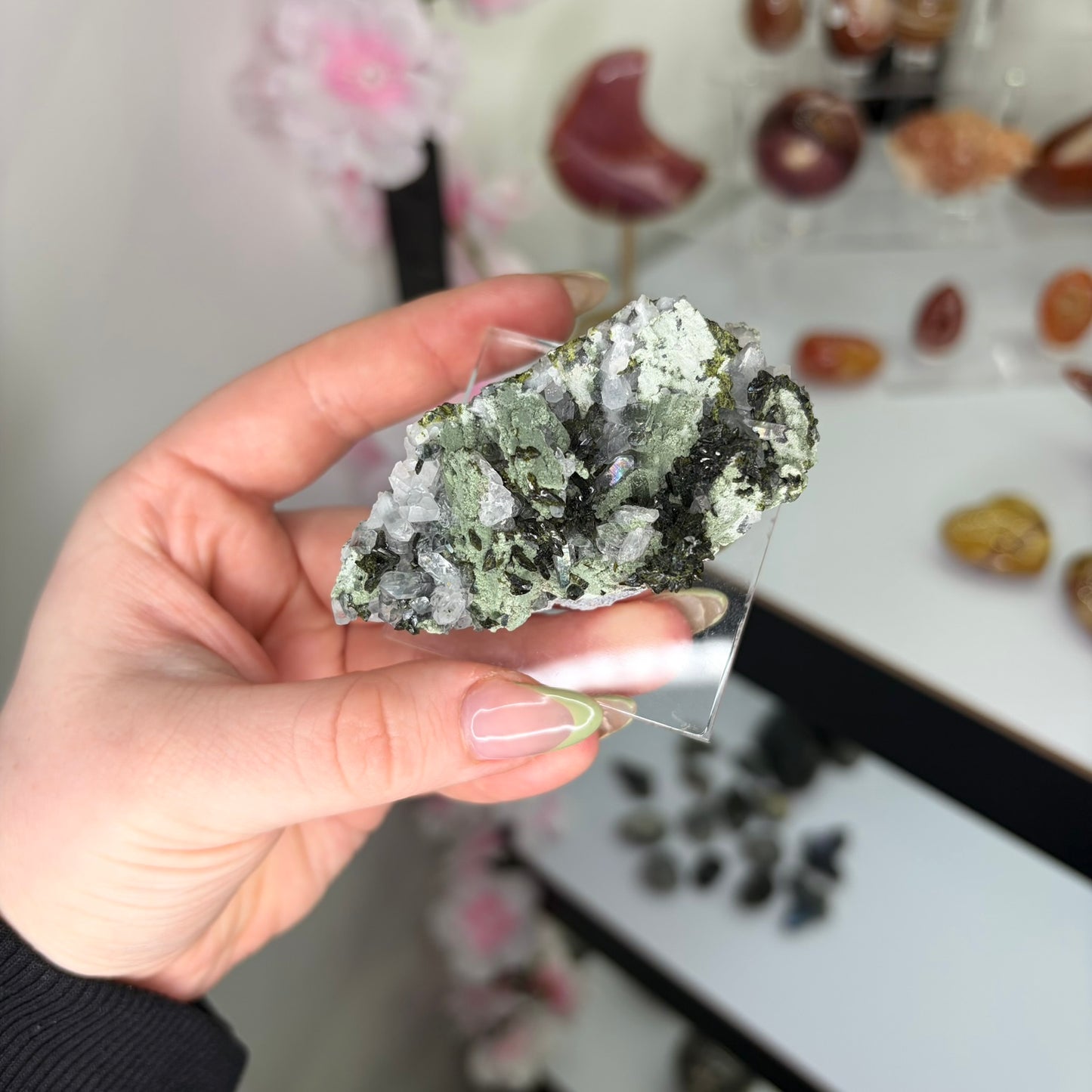 Epidote with Quartz Specimen