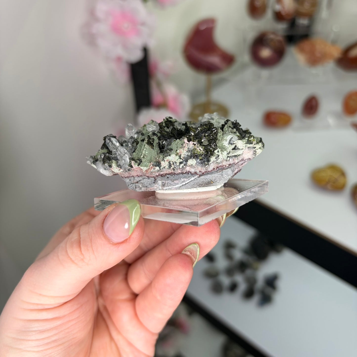 Epidote with Quartz Specimen