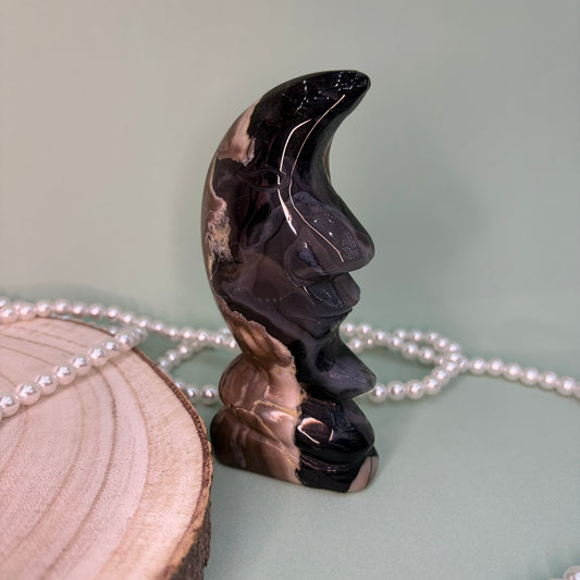 Volcano Agate Moon Face A
