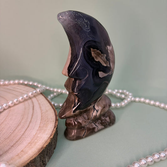 Volcano Agate Moon Face B