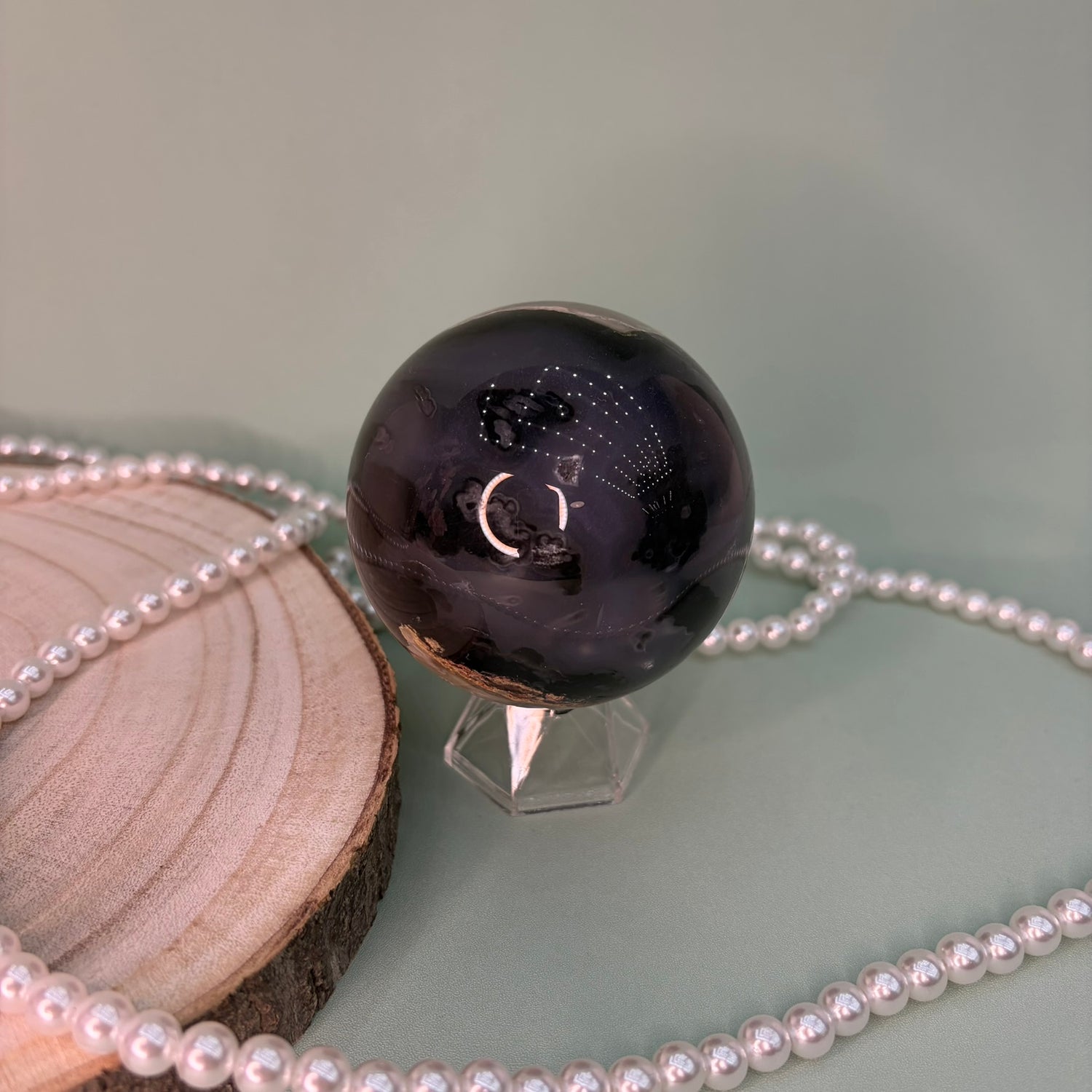 Volcano Agate Sphere – Piece B from PureZen Minerals, view 1