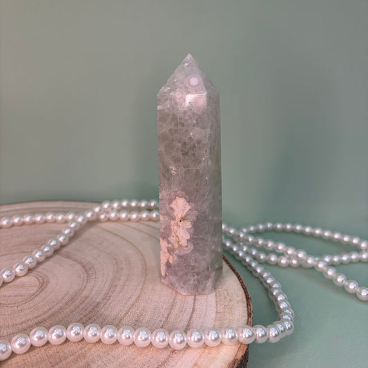 Green Quartz Flower Agate Tower B