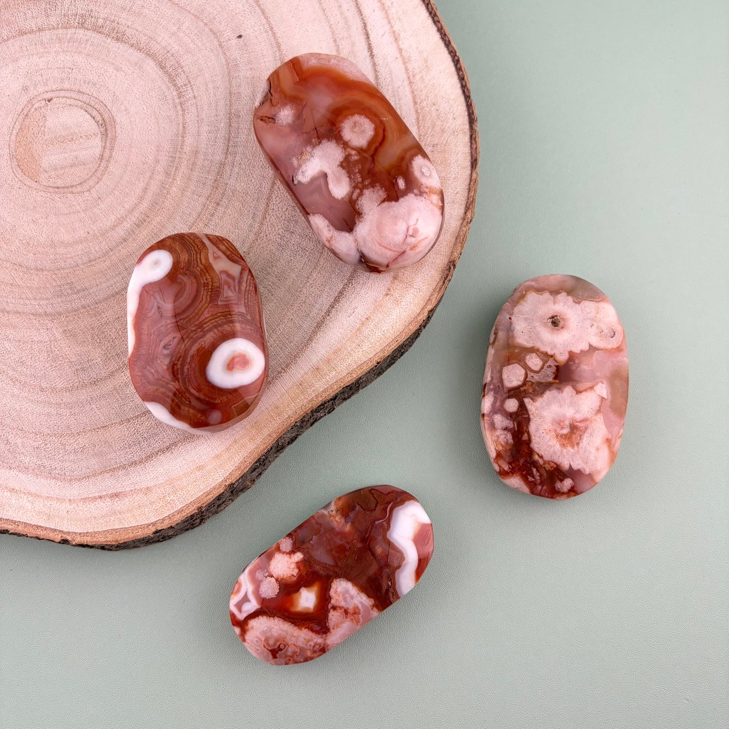 Carnelian Flower Agate Palms