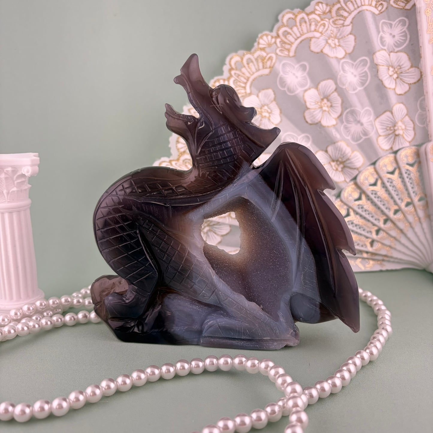 Agate Dragon Carving