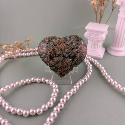 Green Aventurine Heart – Piece A from PureZen Minerals, view 1