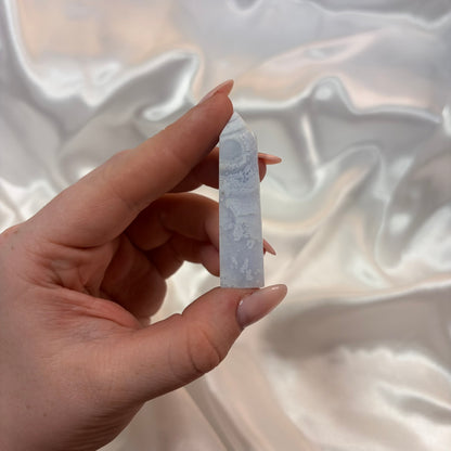 Blue Lace Agate Tower – Piece D from PureZen Minerals, view 3