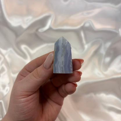Blue Lace Agate Tower – Piece F from PureZen Minerals, view 2