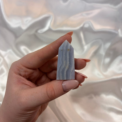 Blue Lace Agate Tower – Piece G from PureZen Minerals, view 2