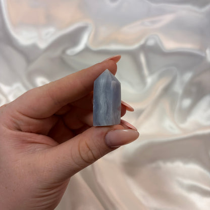 Blue Lace Agate Tower – Piece J from PureZen Minerals, view 2