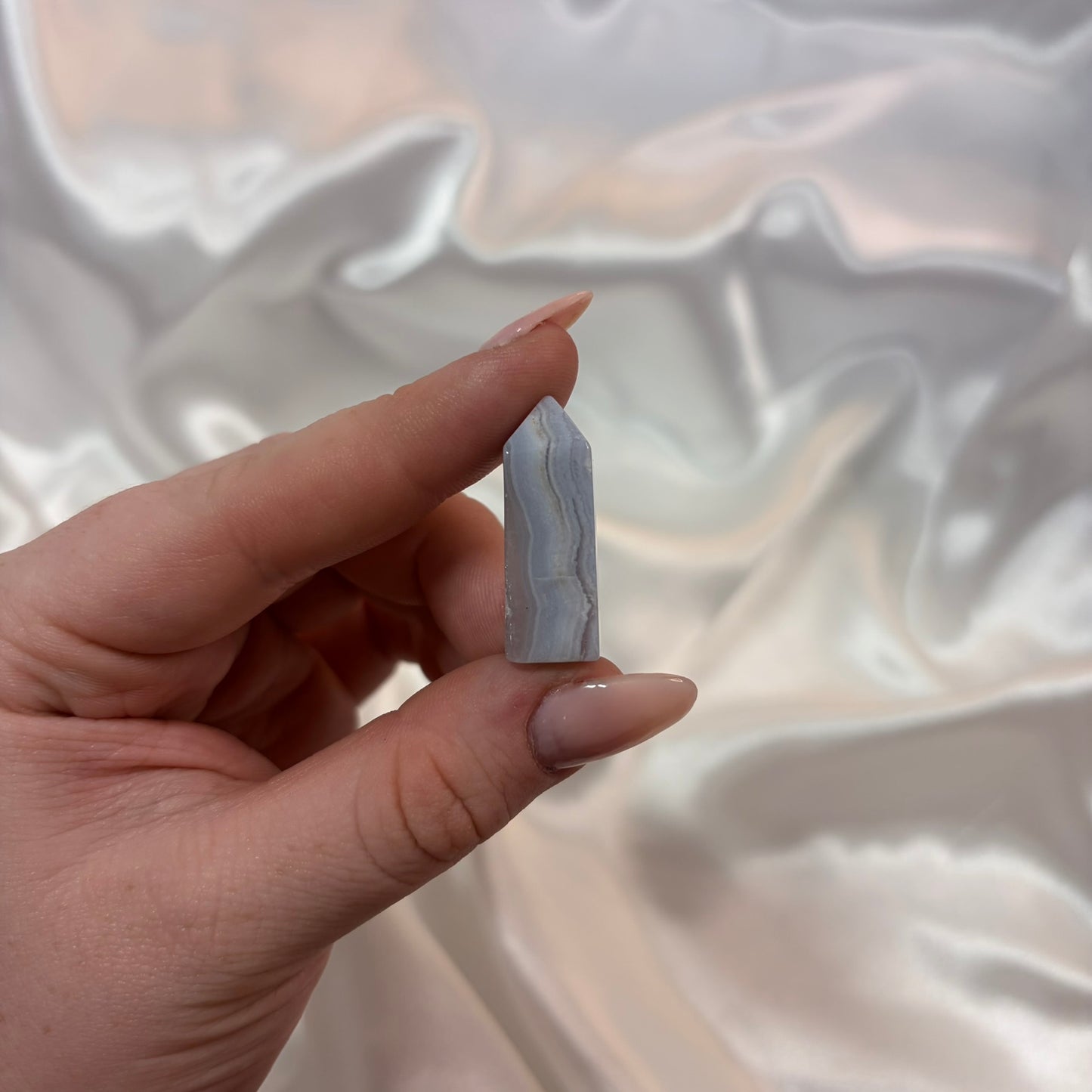 Blue Lace Agate Tower L