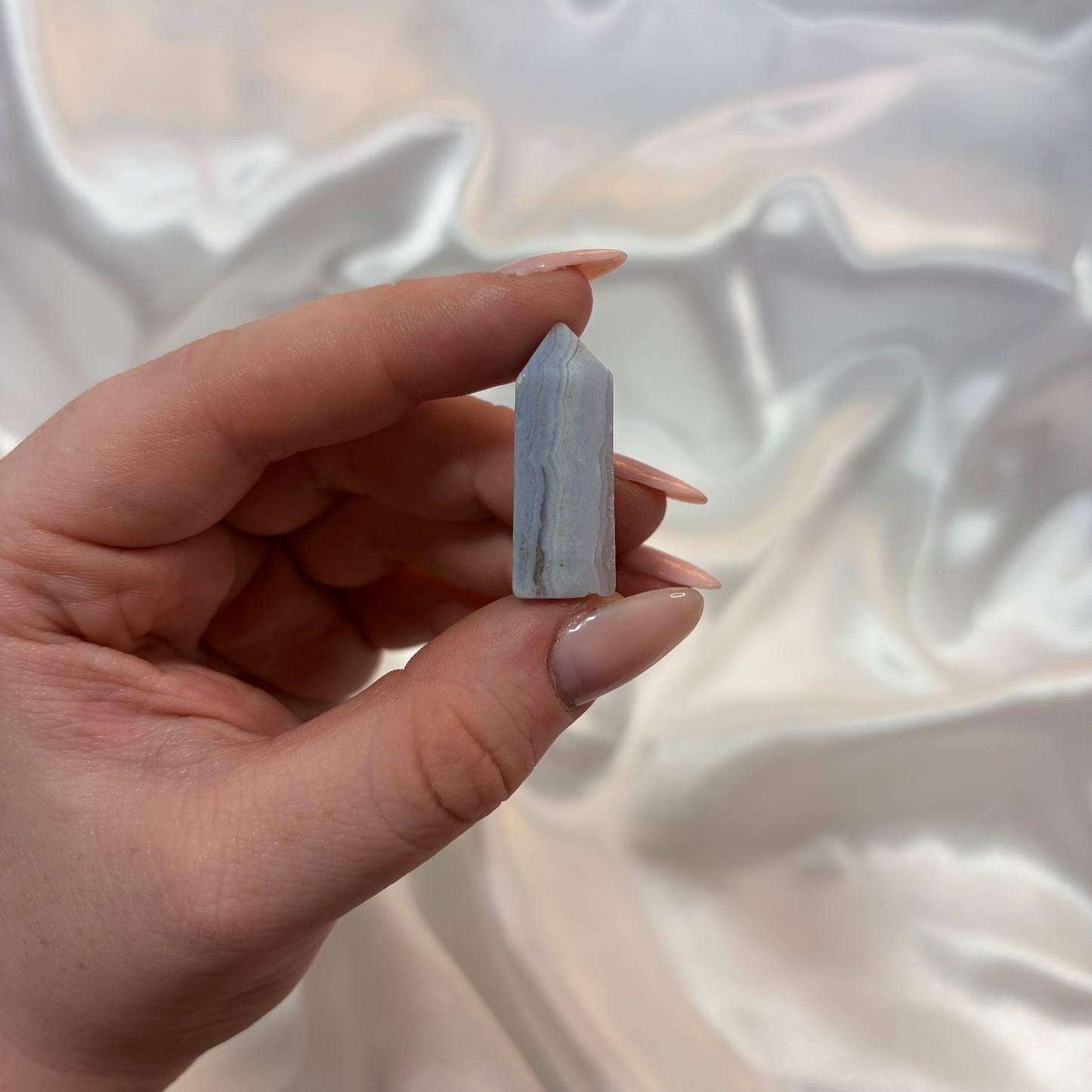 Blue Lace Agate Tower L