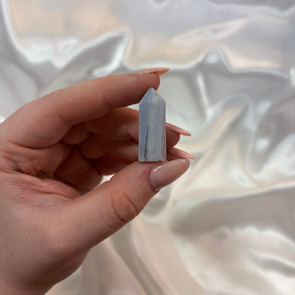 Blue Lace Agate Tower – Piece L from PureZen Minerals, view 2