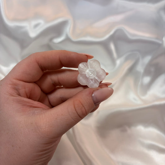 Satin Spar Flower Carving