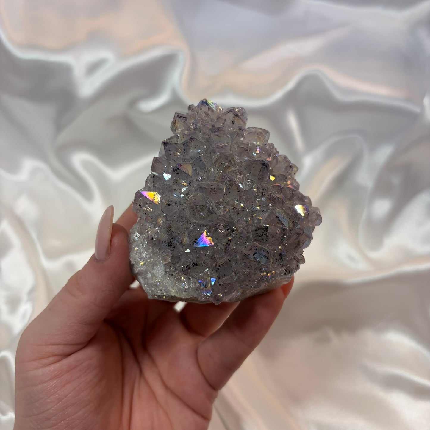 Titanium Aura Amethyst Cluster B