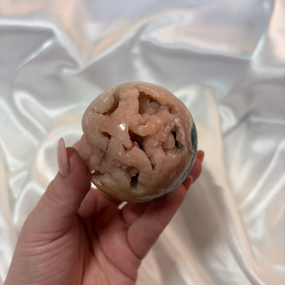 Pink Amethyst Druzy Sphere – Piece B from PureZen Minerals, view 2