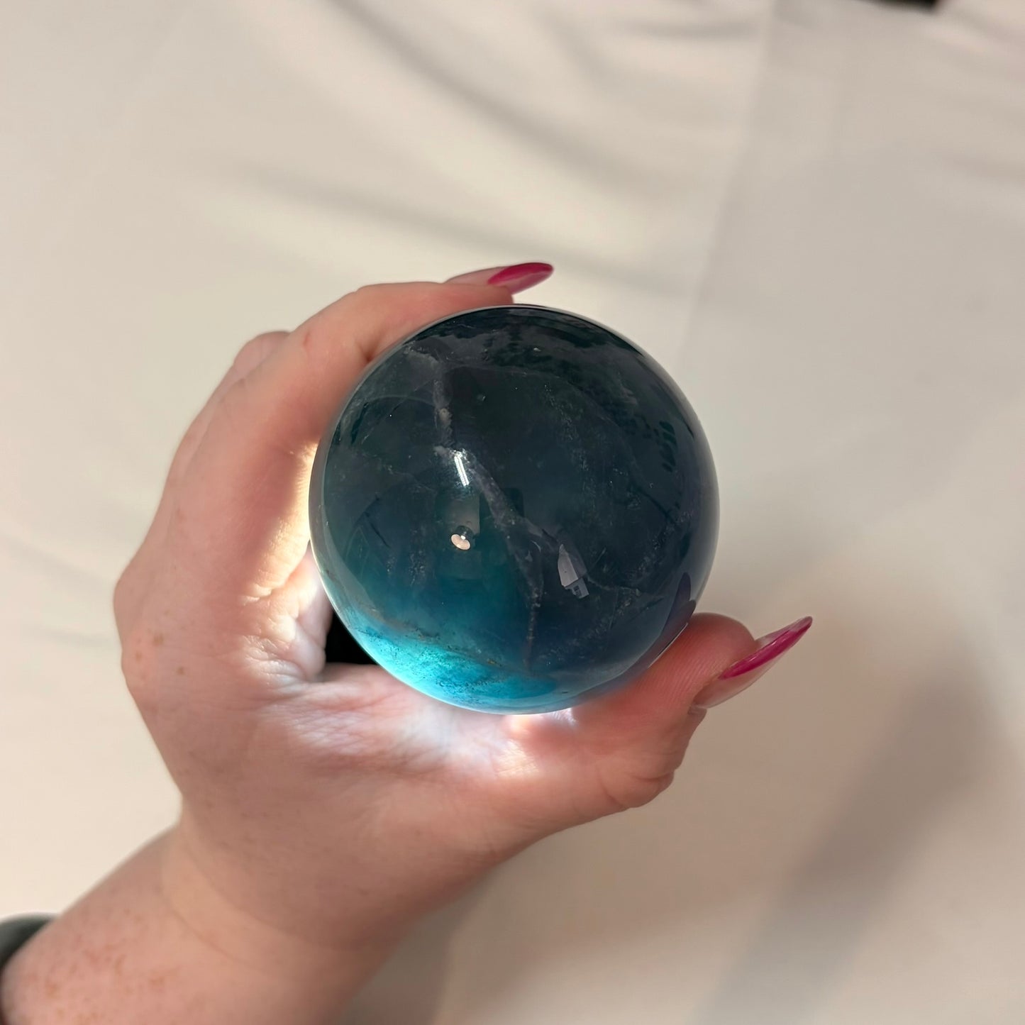 Blue Fluorite Crystal Sphere - Piece B