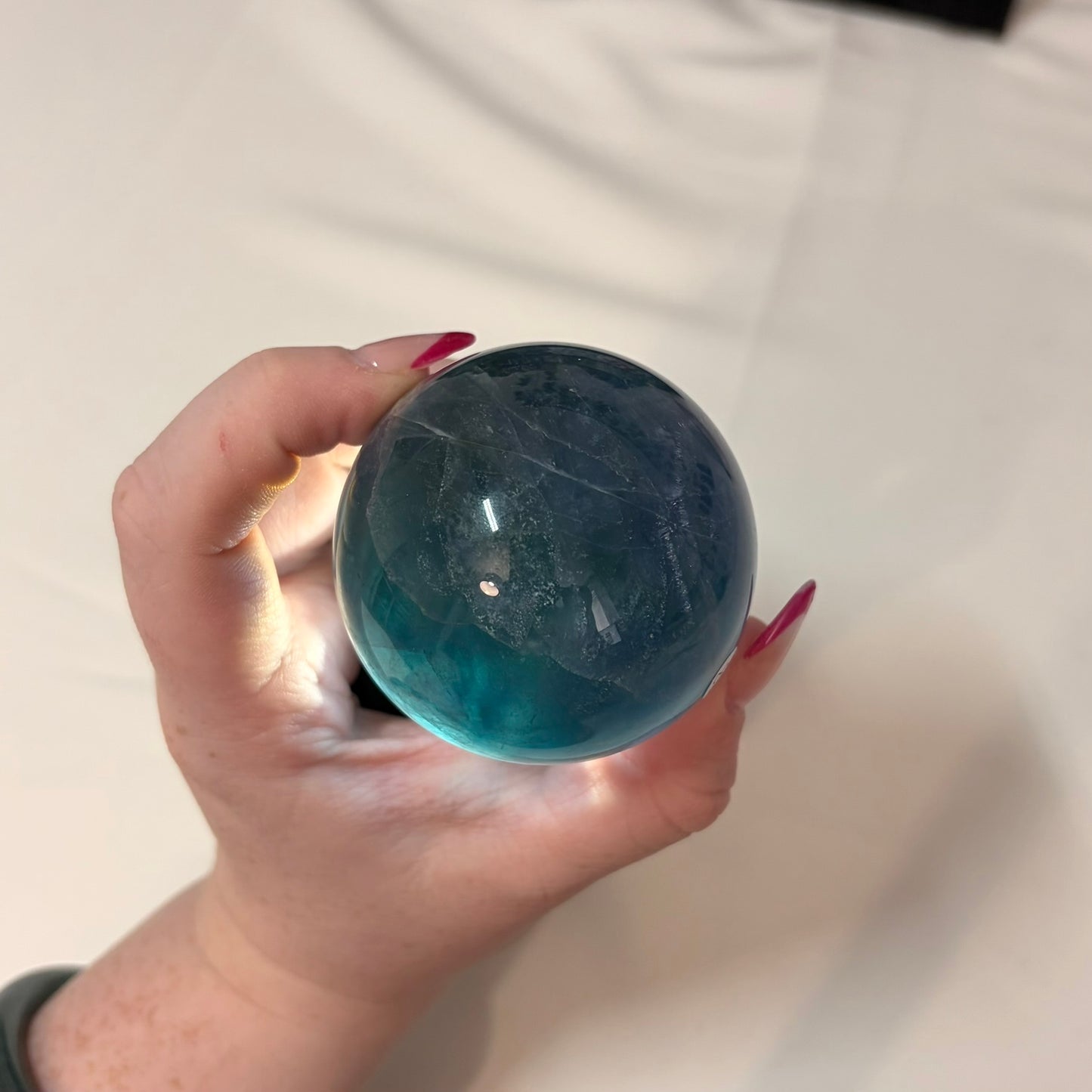Blue Fluorite Crystal Sphere - Piece B