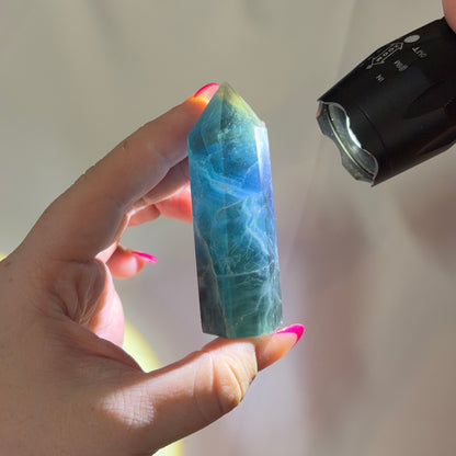 Blue Fluorite Crystal Sphere - Piece B