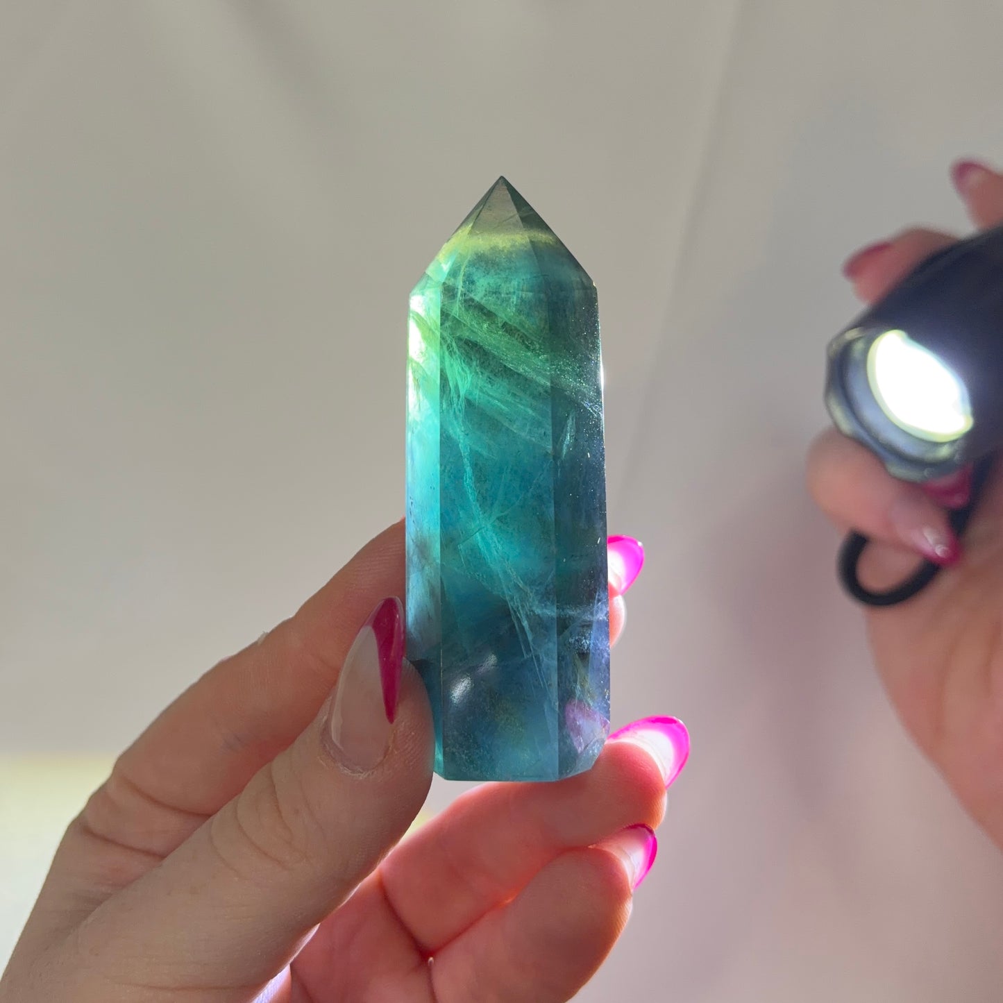 Blue Fluorite Crystal Sphere - Piece C