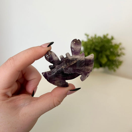 Amethyst Crab Carving