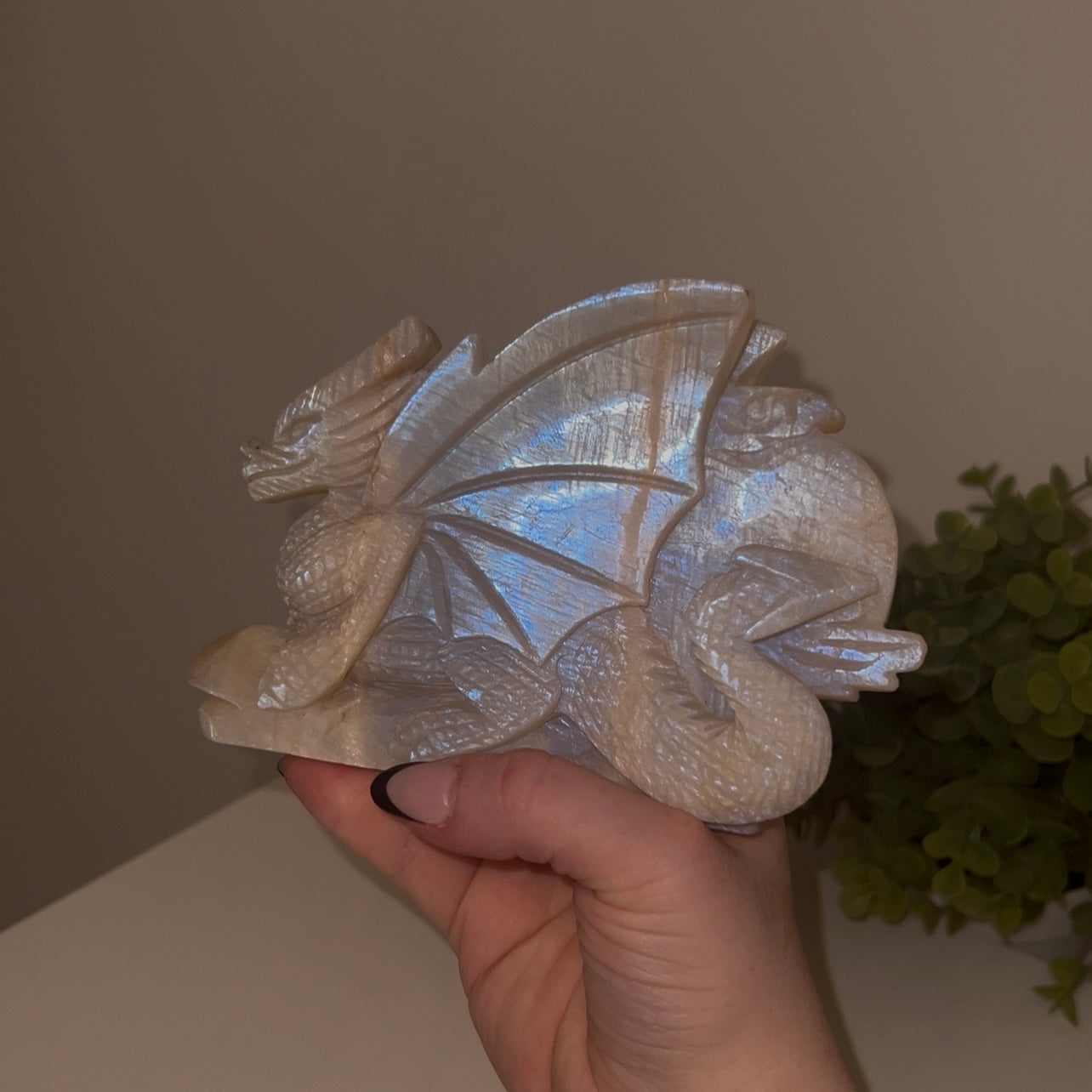 Moonstone Dragon Carving