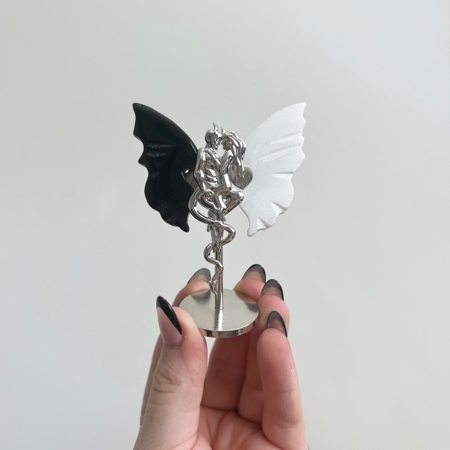 Forbidden Love Butterfly Wings | Obsidian and White Jade | Small Size Wings